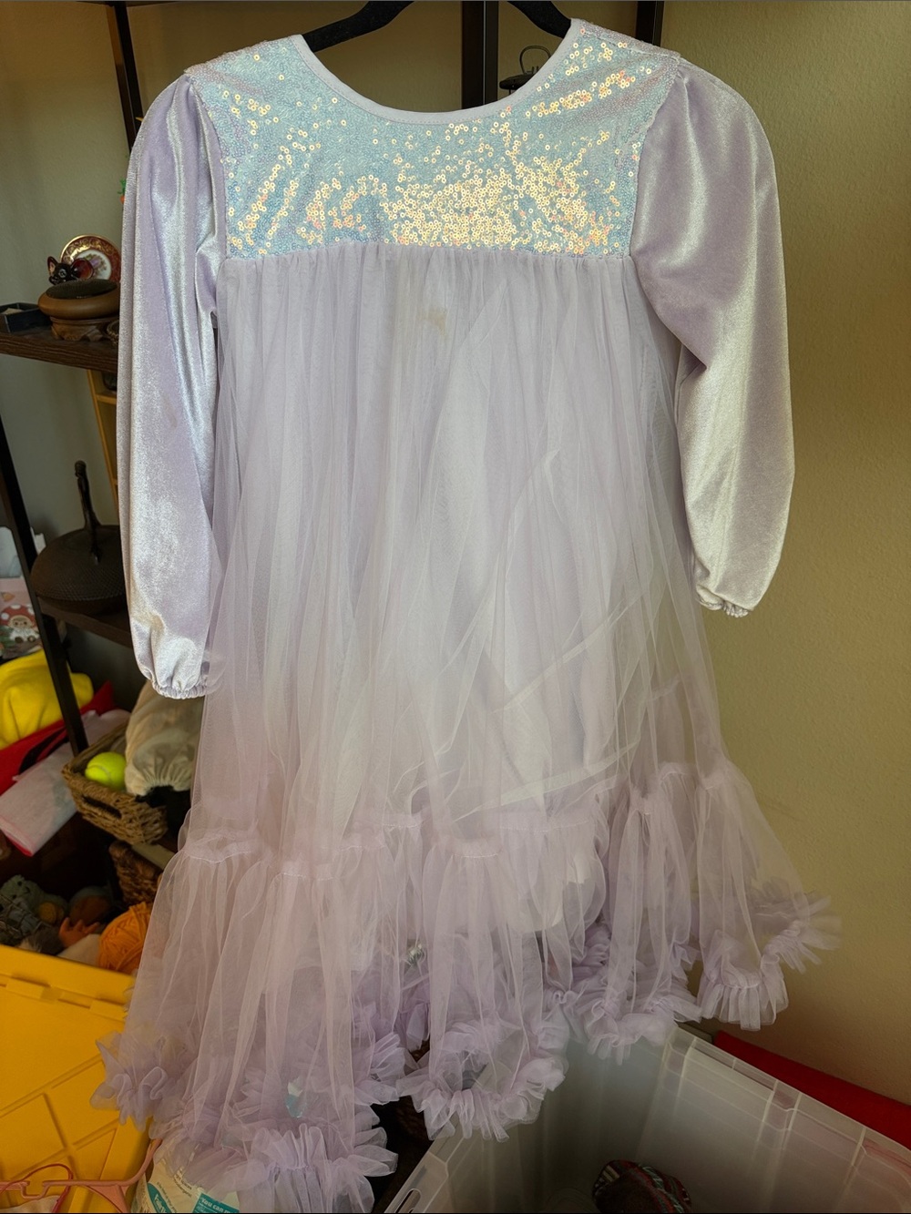 Lilac Sparkle Tulle Princess Costume Dress for Kids